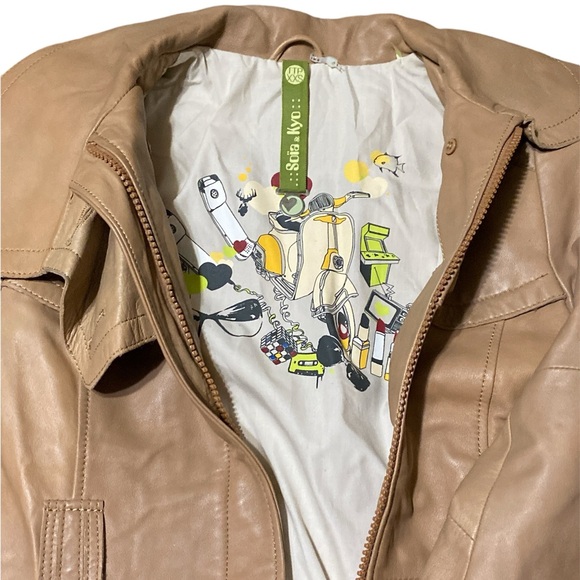 Soia and Kyo Tan Leather Jacket - Picture 3 of 6